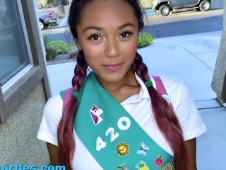 Little Squirtles â€“ Little Slutty Girl Scout Sells Cookies By Sucking and Fucking Her Neighbor - 1080p